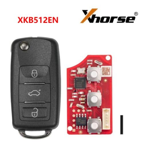 XKB512EN Xhorse B5 type Second Generation 3 button wire remote key,Replace XKB510EN