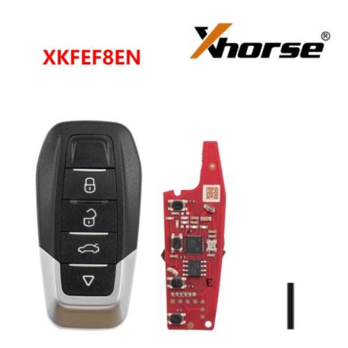 XKFEF8EN Xhorse Ferrari type Second Generation 4 button wire remote key, (Bright black) Replace XKFEF6EN