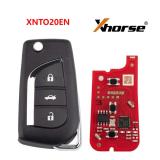 XNTO20EN Xhorse Toyota type Second Generation 3 button wireless remote key , Replace XNTO00EN