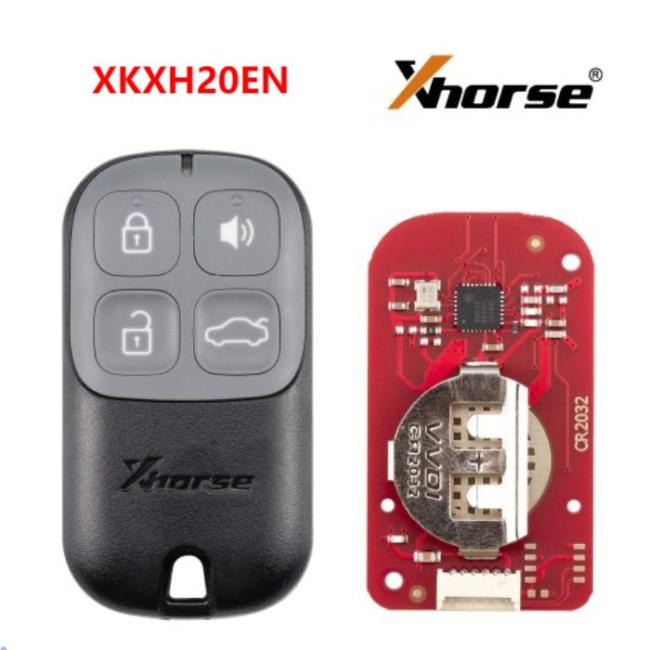 XKXH20EN Xhorse Universal type Second Generation 4 button wire remote key（Black color),Replace XKXH00EN