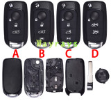 For Fiat key shell with SIP22 blade without logo