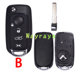 For Fiat key shell with SIP22 blade without logo