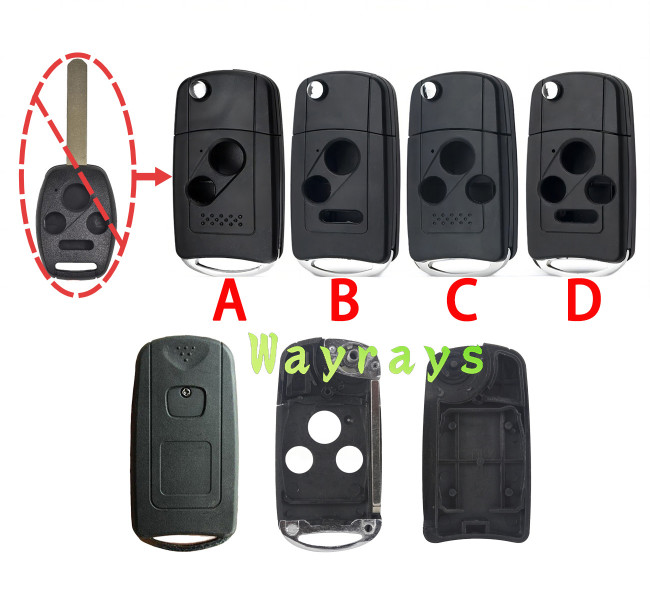 [Only the key shell part]For Honda modified with logo place