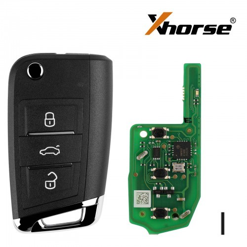 XEDM01EN/XEMQB1EN Xhorse MQB type 3 button  remote key with Super chip