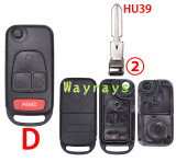 For Benz key shell  with round logo place Note:the A button don't have logo place