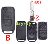 For Benz key shell  with round logo place Note:the A button don't have logo place