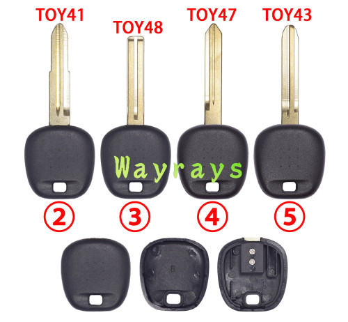 For Toyota transponder key shell without chip without logo place