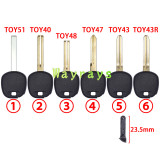 For Toyota key shell without logo