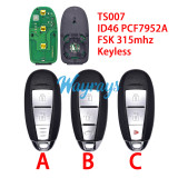 TS007 37172-71L00 ID46 PCF7952 FSK 315Mhz Keyless