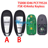 Suzuki 37172-57L10 TS008 ID46 PCF7952A 434mhz keyless remote