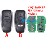 For Subaru HYQ14AHK 8A chip with FSK 434mhz keyless 3/3+1 button remote key,Board No.231451-7000