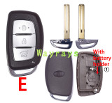 [with battery holder ①] For Hyundai key shell with oval logo place