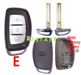 [with battery holder ②] For Hyundai key shell with oval logo place