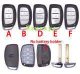 [no battery holder] For Hyundai key shell with oval logo place