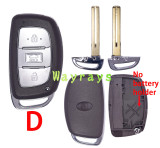 [no battery holder] For Hyundai key shell with oval logo place