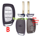 [with battery holder ②] For Hyundai key shell with oval logo place