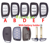 [with battery holder ②] For Hyundai key shell with oval logo place