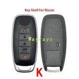 For Nissan key shell with OEM logo place
