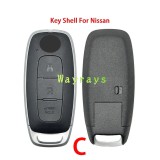 For Nissan key shell with OEM logo place