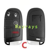 For Fiat key shell with square logo place with SIP22 blade