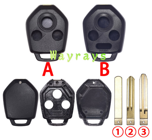 For Subaru key shell without logo