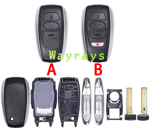 For Subaru key shell with oval logo place