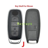 For Nissan key shell with OEM logo place