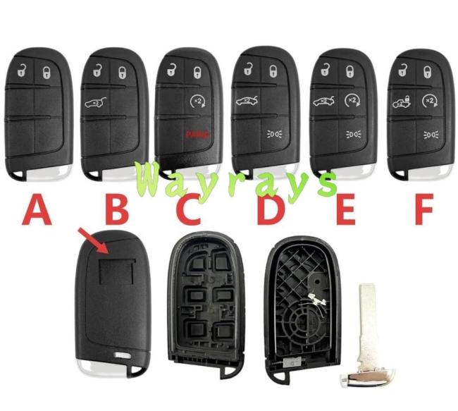 For Fiat key shell with square logo place with SIP22 blade