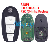 Original for Suzuki R68P1 ID47 HITAG 3 chip With FSK 434mhz keyless 2 button remote key