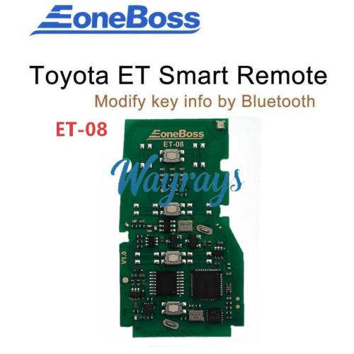 EoneBoss ET-08 Toyota/Lexus Universal Smart Remote Key PCB, 4/5/6 Buttons, 4D&8A (Modifiable via Phone APP through Bluetooth) Compatible Board Numbers: 3041