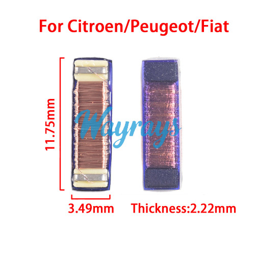 For Citroen/Peugeot/Fiat Transponder Coil，Low-Frequency Receiving Inductor，Inductance: 7.2 mH