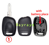 [with battery place] For Renault key shell without logo