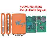 Volvo Smart Key Fob Replacement | FCC YGOHUF8423 | 433.92MHz |8A|Orange