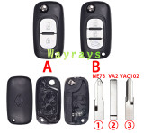 For Renault ID46 chip PCF7946A with ASK 434mhz 2/3 button remote key