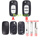 For Renault ID46 chip PCF7947A with ASK 434mhz 2/3 button remote key,VA2 blade