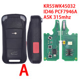 For Porsche KR55WK45032 ID46 chip PCF7946A with ASK 315mhz 2+1/3+1 button remote key
