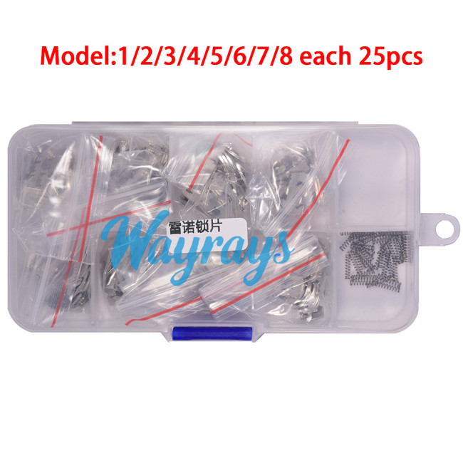For Renault internal milling lock wafer,1-8 each model 25pcs, total 200pcs