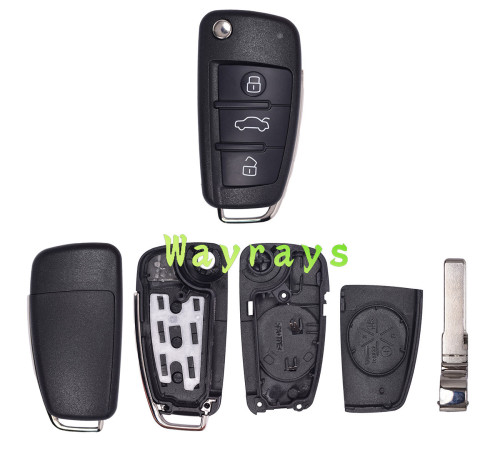For Audi 4F0837220M/T 8E chip with FSK 434mhz 3 button remote key