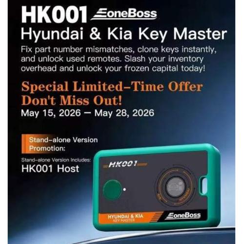 2026 Eoneboss HK001 ，Premium Set Version HK001 Host + 2pcs Eoneboss Keys + 2pcs Adapters (Optional) for Hyundai & Kia