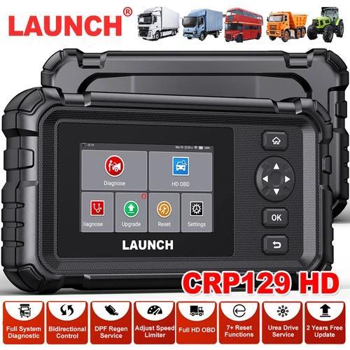 LAUNCH CRP129 HD V2 Commercial Vehicle Heavy Duty Truck Scanner , Full Diagnostics with 7 Special Functions 2 Years Free Update