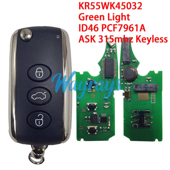 For Bentley KR55WK45032 ID46 PCF7961A/7942 chip with ASK 315Mhz Keyless remote key