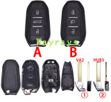 For Peugeot/Citroen 4A 7945M chip HITAG AES with FSK 434mhz keyless 3 button remote key
