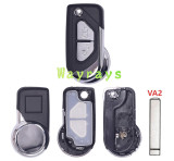 For Citroen DS DS3 CE0523 ID46 chip PCF7941A with FSK 434mhz 2 button remote key，VA2 blade