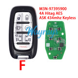 For Chrysler Grand Voyager Pacifica M3N-97395900 4A chip NCF29AxM with ASK 434mhz keyless remote