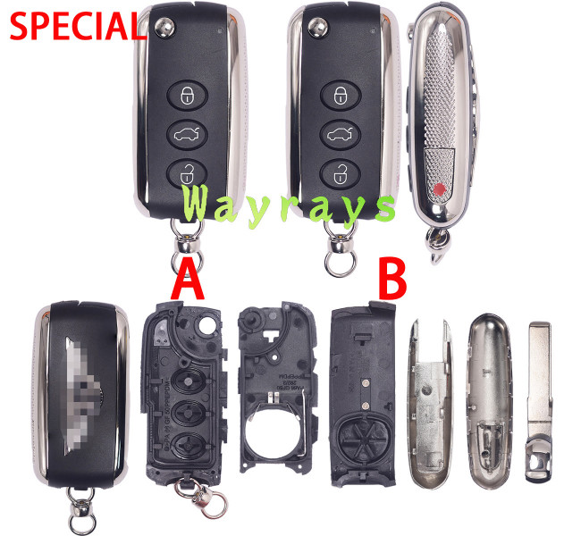 For Bentley original replace key shell with OEM logo place