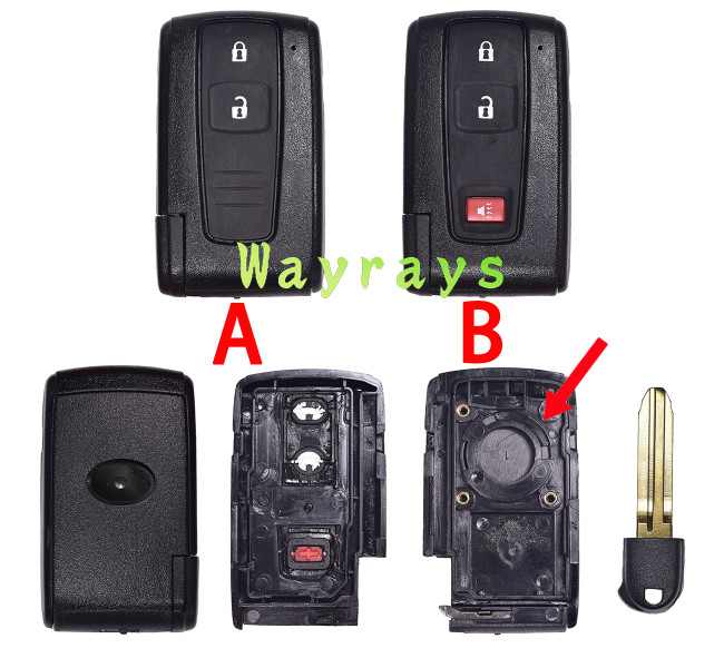 For Toyota Prius key shell with logo place,model without logo is brighter,if need brighter pls buy KZ-TOY018