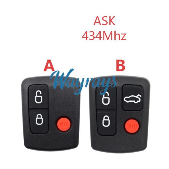 For Ford ASK 434mhz 3+1 button 2+1 button remote key