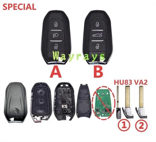 [Use for wide PCB] For Citroen key shell with OEM logo place
