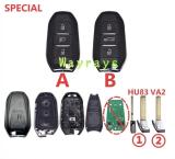 [Use for wide PCB] For Peugeot key shell with OEM logo place