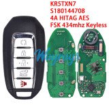 For Infiniti QX60 KR5TXN7 S180144708 4A chip HITAG AES with FSK 434mhz keyless  4+1 button remote key